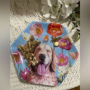 Greenbox Art + Culture Dog Design by Cathy Walters Mini trinket Dish